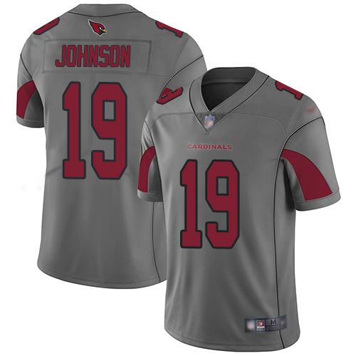 Arizona Cardinals Limited Silver Men KeeSean Johnson Jersey NFL Football #19 Inverted Legend->arizona cardinals->NFL Jersey